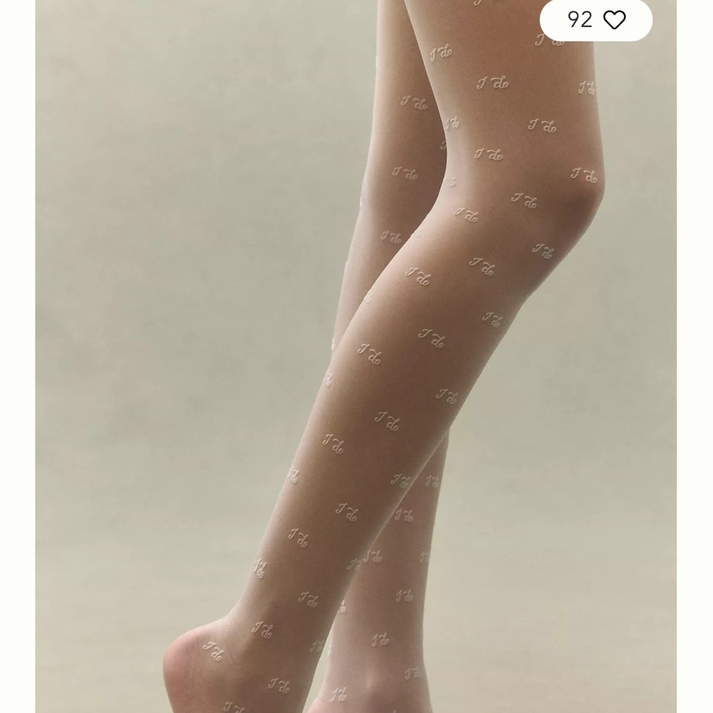 Chic Sheer Tights with 'I Do' Design